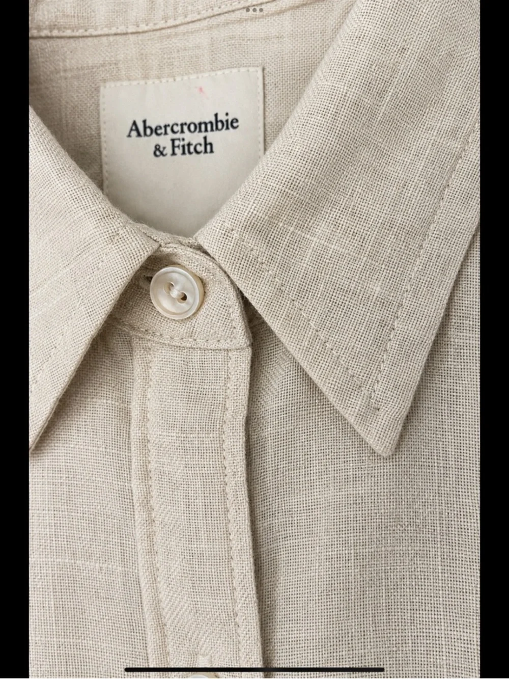 Natural Linen Coastal Maxi Shirtdress Belted Button Front Pockets S/P